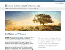 Tablet Screenshot of harveyinvestment.com